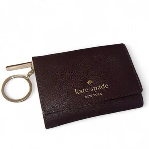 Kate Spade Burgandy Keychain Wallet
